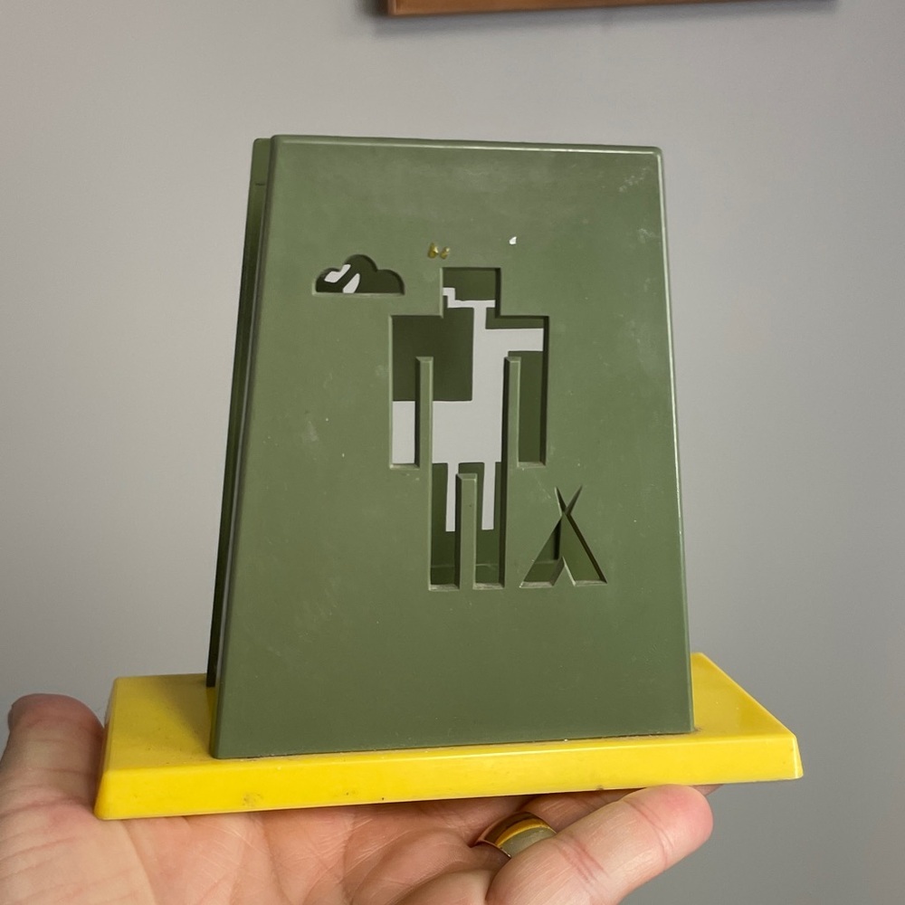 Vintage MCM Plastic St Labre Montana Native American napkin holder western